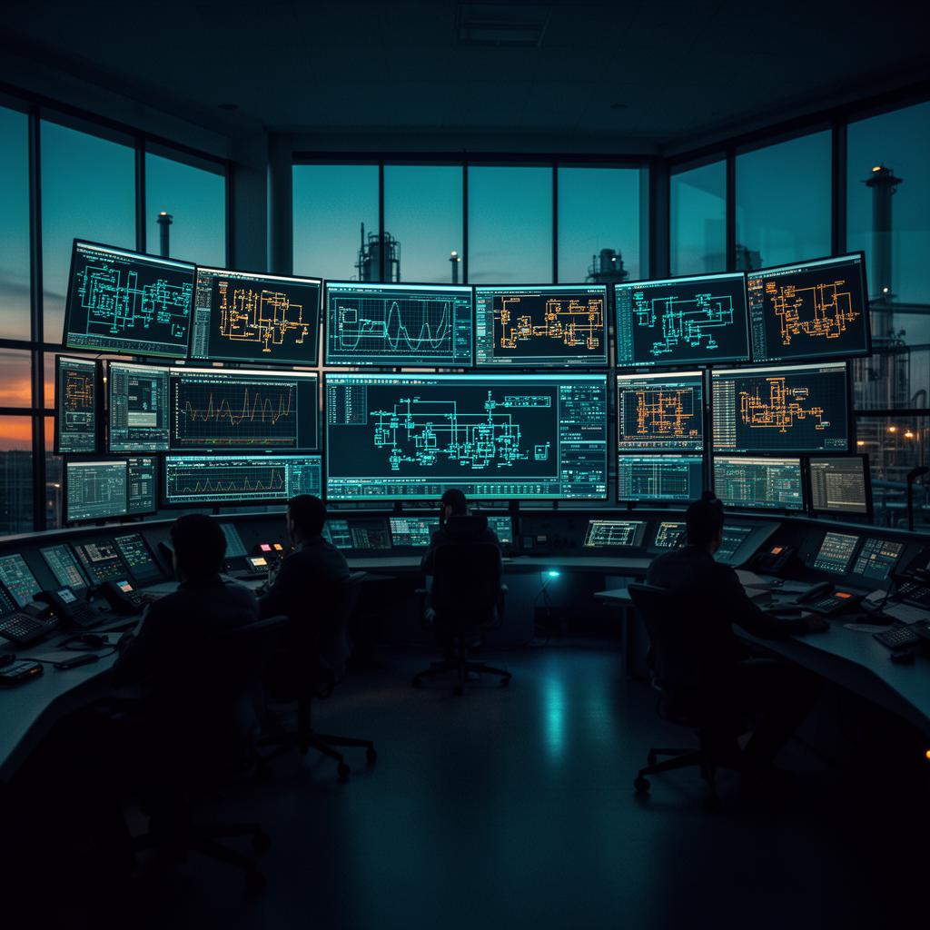 Industrial control system illustration